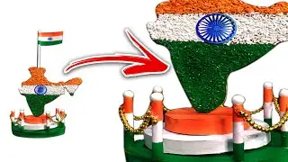 how to make indian flag with the help of rice // Republic day craft ideas for school competition