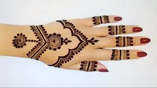 Back hand mehndi design simple and easy method for beginners ll kritimehndi ll #mehndi #henna  