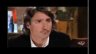 Canadian Prime Minister Justin Trudeau falling down stairs