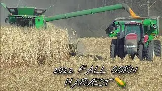 2022 CORN HARVEST 🌽  JOHN DEERE s680 12 ROW CORN HEAD SHELLING CORN.