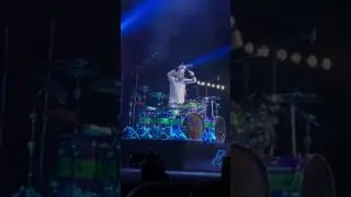 Poison Drummer Rikki Rockett performs amazing drum solo.