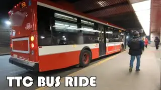 TTC Route 95B Bus Ride From York Mills Station To Ellesmere & West Service Rd