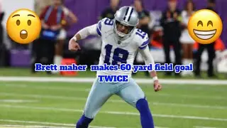 Brett maher make 2 60 yard field goals in a row!?!?!