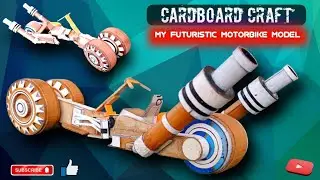 How to make a futuristic Motorbike model design using Cardboard and Paper #cardboard #cardboardcraft