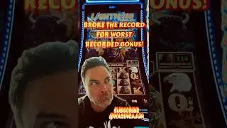 RECORD BREAKING WORST FEATURE SLOT BONUS EVER! #casino #comedy #funny #slot #reels #shorts #gamble