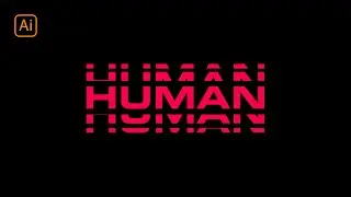 Adobe Illustrator Tutorial | How to Create Stacked Text Effect | Human Design