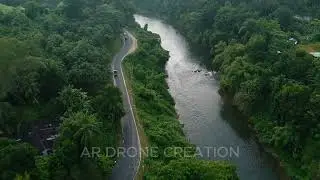 Mesmerizing River & Road from Above | Morning Drone View | 4K Drone Footage
