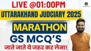 Current affairs Marathon for Uttakrhand Judiciary 2025 | Prelims | By Satendra Sir |  Target for IQ