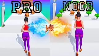 NOOB vs PRO  in GIrl Runner 3D || #3dgame #chatugaming #game #running #3danimation