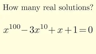 How Many Real Solutions Problem (Plus a Proof of Descartes' Rule of Signs)