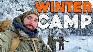 Winter camping - Snow Storm in the Swiss Mountains at -30 Degrees