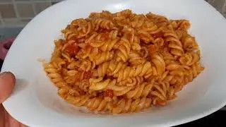 Makarnayı Haşlama Suyunu Dökmeden Pişirin - Lezzeti Aroması Suyunda Saklı- Domatesli Makarna Tarifi.