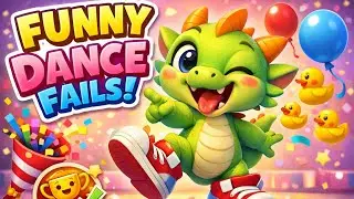 Cute Dragon Tries to Dance 🐲💃 | Funny Kids Animation