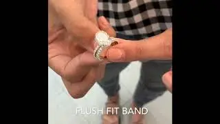 4 ct Oval Diamond Hidden Halo Ring w/Matching Band