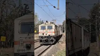 KYN WAP7 with 18520 Mumbai LTT &ndash; Visakhapatnam Express Skipping Kasarwadi #youtube #shorts #wap7