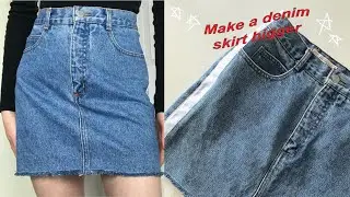 ✰𝙃𝙤𝙬 𝙩𝙤 𝙢𝙖𝙠𝙚 𝙖 𝙙𝙚𝙣𝙞𝙢 𝙨𝙠𝙞𝙧𝙩 𝙗𝙞𝙜𝙜𝙚𝙧✰// DIY