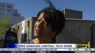 Central Tech dome goes up in flames