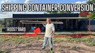 Shipping Container Conversion to The Ultimate Chicken Coop:  Custom Roost Bars