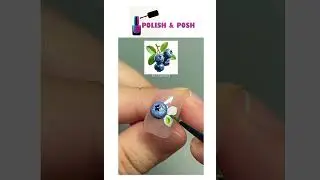 The blue berry nail polish art so cute💅🏻🍇#Creativity