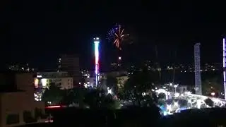 Sunny Beach, Bulgaria - funfair and fireworks