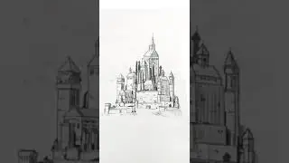 Amazing Architectural Sketch 😍🤩..#shorts #art