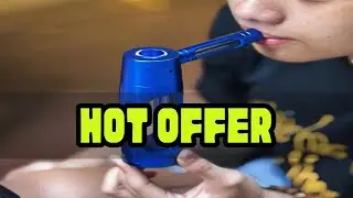 Handheld Smoking Pipe Detachable Hookah Set with Dry Burning Glass Bowl Cigarette Filters Shisha Pi