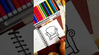 How to Draw Easy Sofa / Cute Sofa Drawing Tutorial / #shorts #youtubeshorts