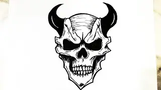 How To Draw Skull Tribal Tattoo