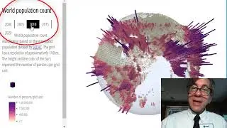 Investigating world population density using a 3D globe