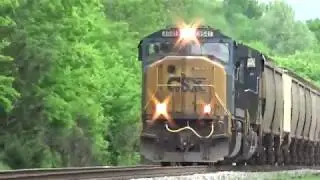 SD70MAC Leader! CSX 4541 w/ K5HL Leads an Empty Grain Train on 5/3/19