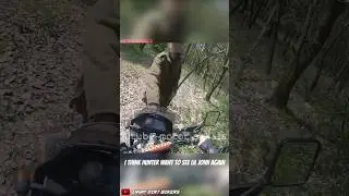 Angry hunter wanted to see biker's d..... #roadrage #bike