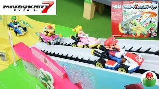マリオカートのコースを組み立ててみた！高速サーキットを攻略し1位をめざそう！マリオのおもちゃ MARIOKART7