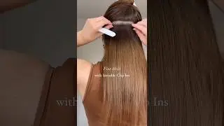 Quick application☁️ Putting in invisible clip ins with fine hair✨ #clipins #thinhair #finehair