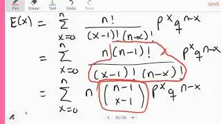 Expection of a Binomial Distribution - Proof