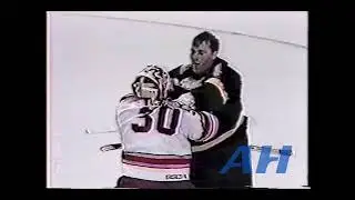 NHL Apr. 9, 1993 Calgray Flames v Vancouver Canucks (R) Greg Smyth v Jiri Slegr