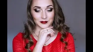 Голливудский макияж/ помада Relouis Velvet XOXO/ Кисти Relouis PRO в работе/ красная помада +стрелки