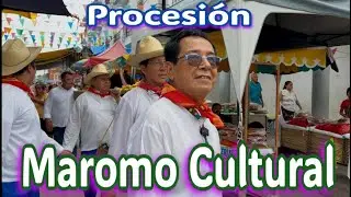 Procesión del Maromo Cultural hacia la Parroquia San Francisco de Asís en Tamulté de las Sabanas