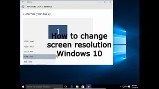 How to change screen resolution Windows 10