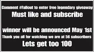 Fallout 76 | PlayStation 4 only | FREE LEGENDARY ITEMS GIVEAWAY