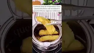 Fritadeira com term&ocirc;metro #fritadeira #frituras #cozinhapratica