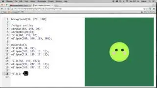 How to make Smiley (EMOJI) in JavaScript using Khan Academy