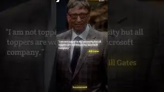 BILL GATES NOT A TOPPER BUT TOPPER WORKING IN MICROSOFT #ashish #motivation #viralvideo #disciplin
