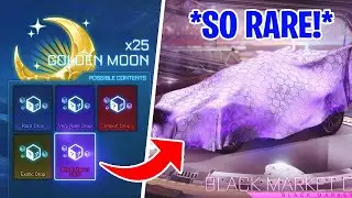 Rocket League: 40 GOLDEN MOON Crate opening! Black Market?