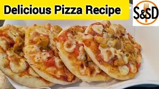 Mini Pizza For Lunch😋🍕 || Delicious Pan Pizza🤤