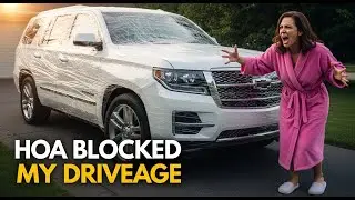 HOA President Blocked My Driveway... So I SHRINK-WRAPPED Her Car!