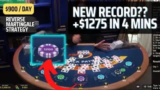 [DAY 2] $900/day REVERSE MARTINGALE blackjack strategy