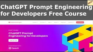ChatGPT Prompt Engineering for Developers Free Course Andrew Ng Isa Fulford OpenAI DeepLearning.ai