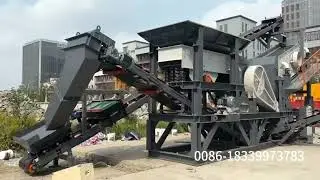 Granite 30-50t/h wheel jaw crushing and screening plant 008618339973783
