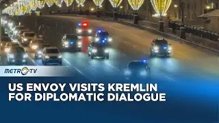 Witkoff Kushner motorcade arrives at Kremlin for meeting with Putin