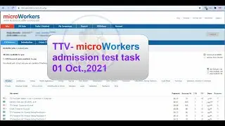 TTV Microworkers admission test task 01 Oct., 2021